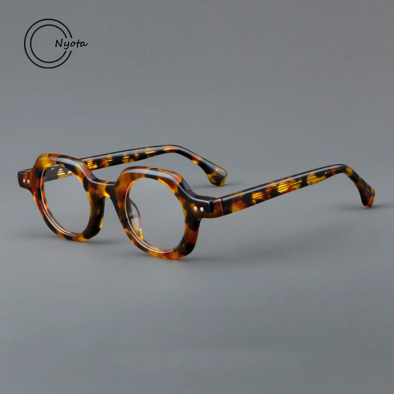 New Retro Acetate Small Frame Glasses Men Fashion Optical Eyewear Reading Glasses Woman Personalized Handmade Trend Eye Glasses