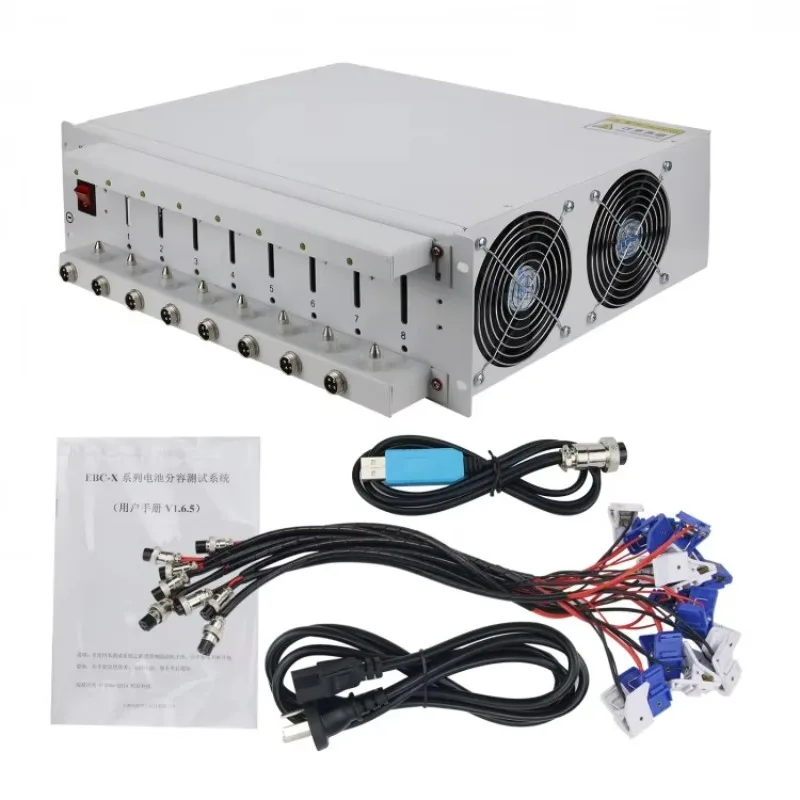 

EBC-X 8 Channels 18650 Battery Capacity Tester with Battery Holder Charge & Discharge 10A Aging Test
