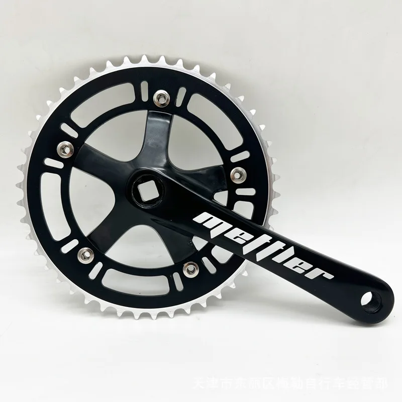 Mettler Single Speed Fixed Gear Bicycle Fixie Bike Aluminum 46T Chainring 170 Crank Length 46T*170mm 700C Track Bike Crankset