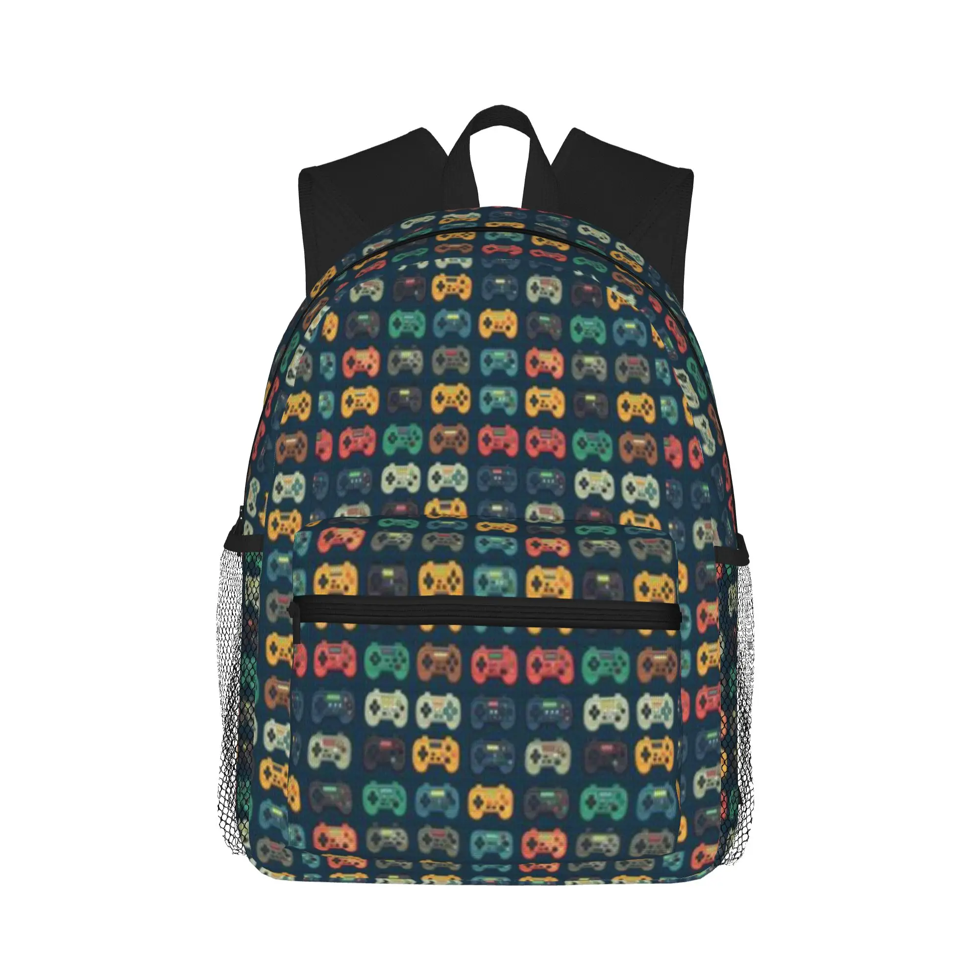 Video Game Controllers Pattern for Gamers  Casual Backpack for Students and Adults Bags