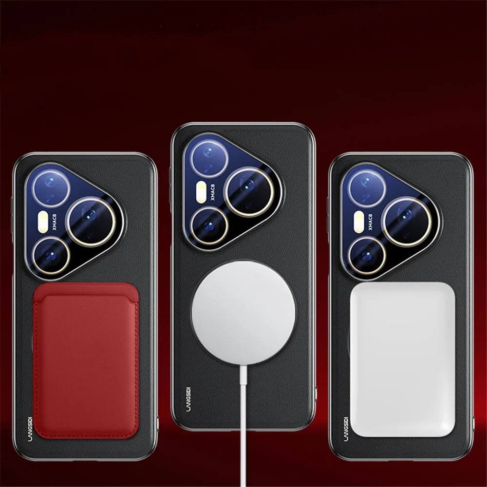 

Чехол из натуральной кожи наппа для Huawei Pura 70 80 Ultra Magnetic Business Cover