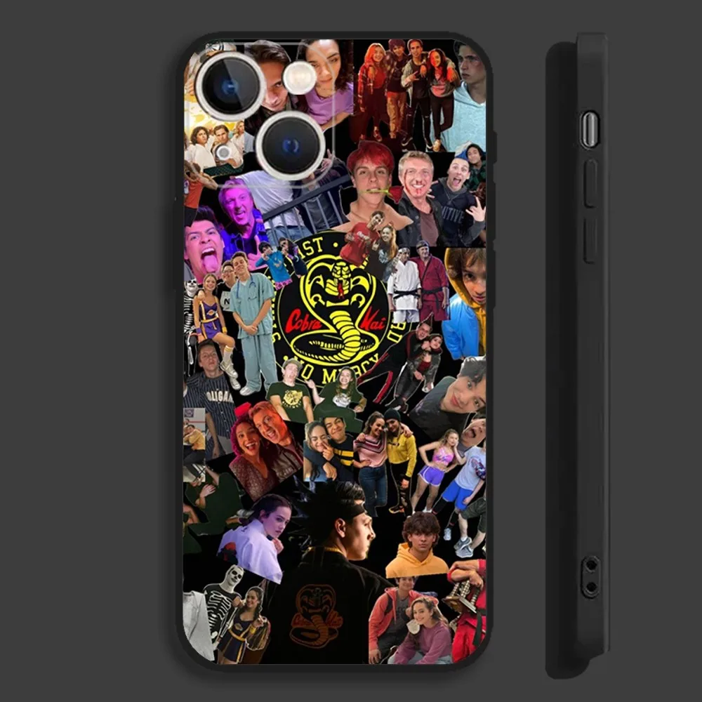 Cobra Kai Snake Phone Case For iPhone 16,15,14,13,12,11,Pro,Max,Plus,Mini,X,XS,XR,8,7,6,S,SE Soft Black Case