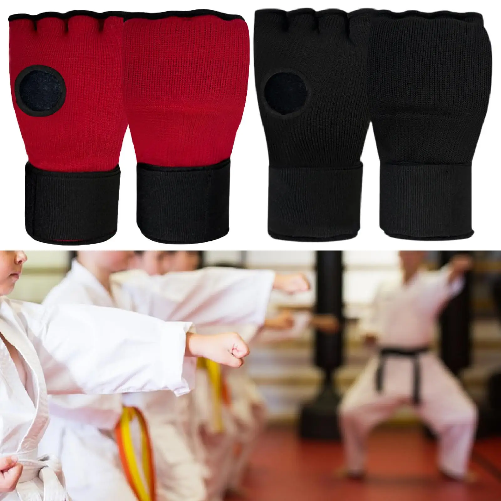 

Kids Boxing Inner Gloves Gel Boxing Hand Wraps Under Mitts Protector Elastic