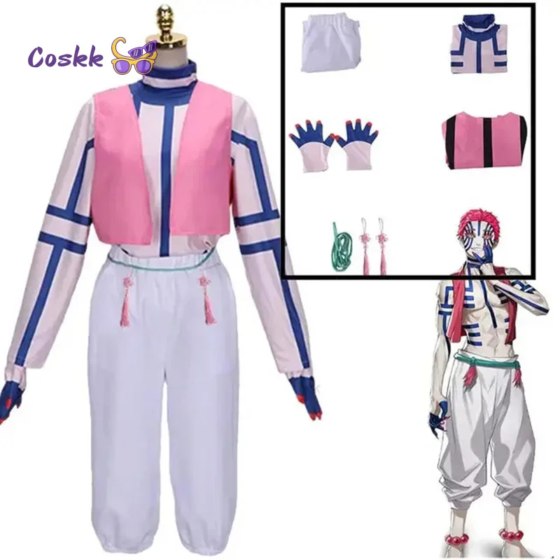 

Костюм для косплея Аниме Аказа: униформа, топ, брюки, жилет, перчатки, пояс, полный комплект для взрослых на Хэллоуин и вечеринки