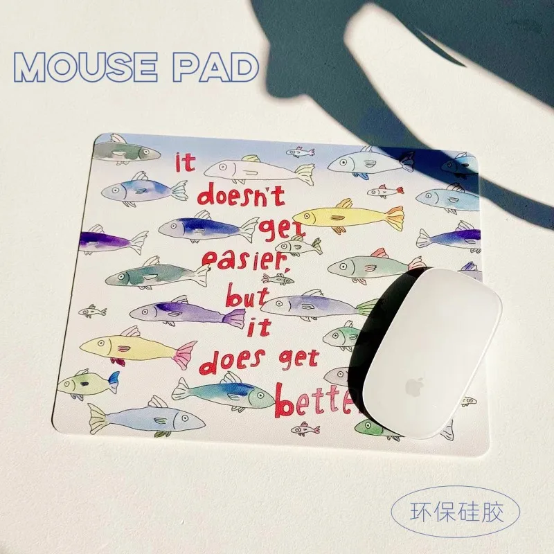 

Новый силиконовый игровой коврик для мыши, водонепроницаемый маслостойкий оригинальный студенческий/офисный настольный коврик, экологически чистый коврик для мыши