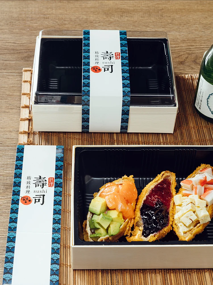 Japanese-style sushi box Commercial disposable lunch box Sushi packaging box