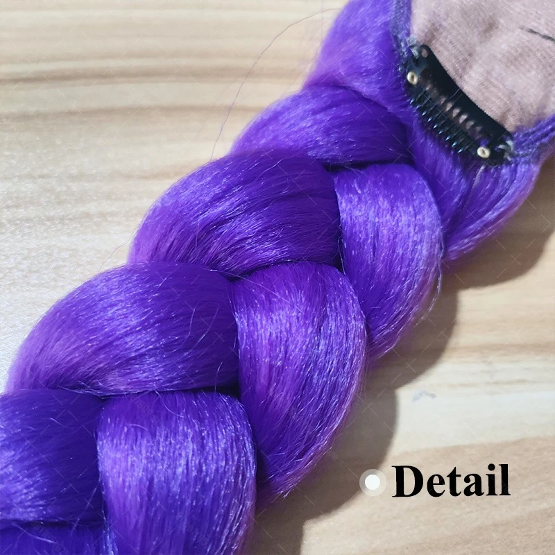 رومي الأرجواني شعر مستعار جديلة 26 بوصة ارتفاع درجة الحرارة الحرير شيطان هنتر شعر مستعار تأثيري مرحلة الحفلات تأثيري الدعامة الأطفال الزي