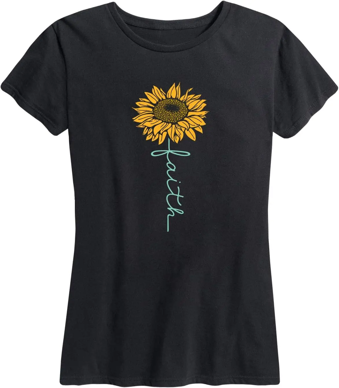 

Instant Message - Faith Sunflower Stem - Women's Short Sleeve Graphic T-Shirt