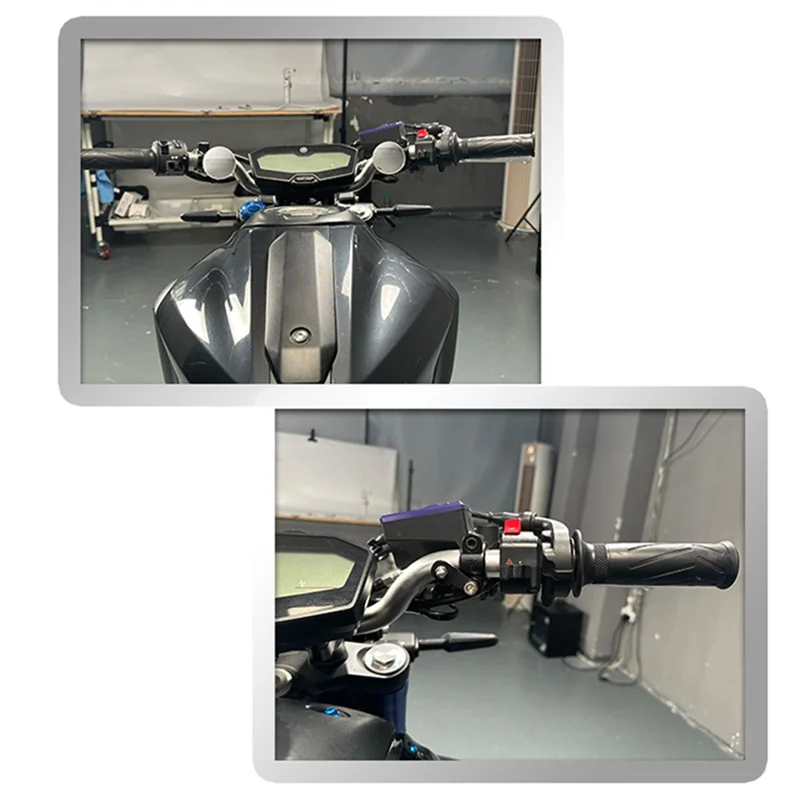 

A72Q-Motorcycle Rimless Mini Rearview Mirror For Yamaha MT-07 MT-09 Tracer XSR700 XSR900 Modified Wide Angle Round Mirror