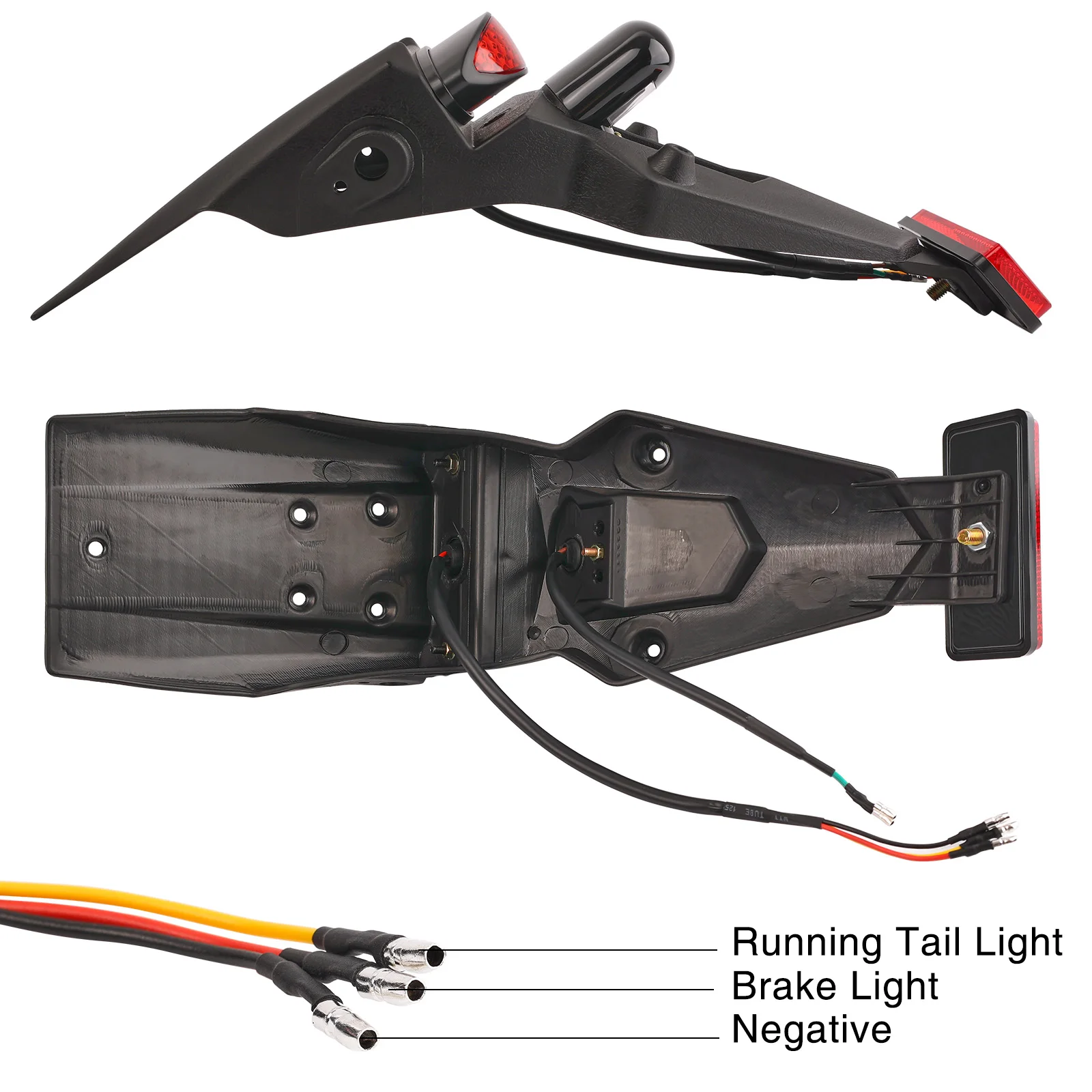 Universal Motorcycle Rear Fender Mudguard with LED Tail Light for Honda For Yamaha Racing Motorbike Motorcycle Rear Wheel Fender