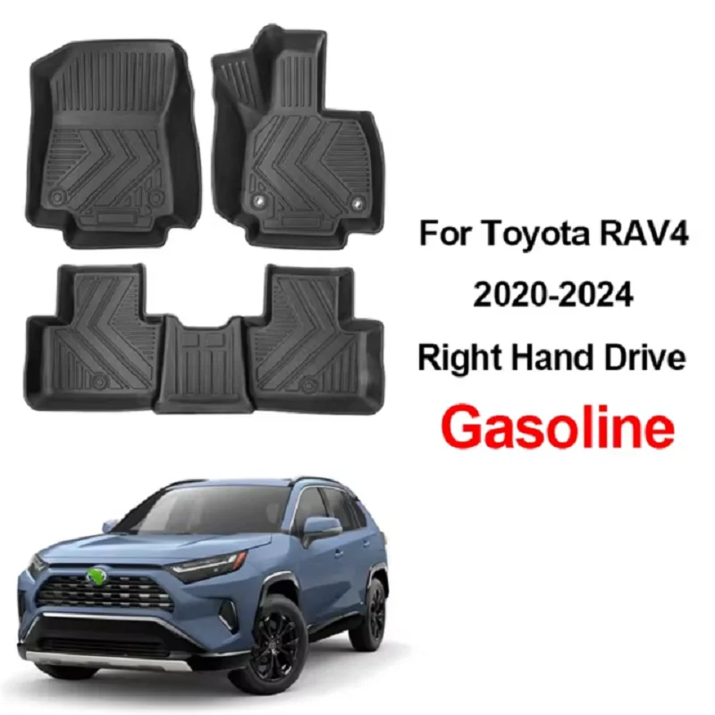 Custom Fit Car Interior Accessories TPE Floor Mat for Toyota RAV4 2014 to 2024 Hybrid Gasoline Left and Right Hand Drive