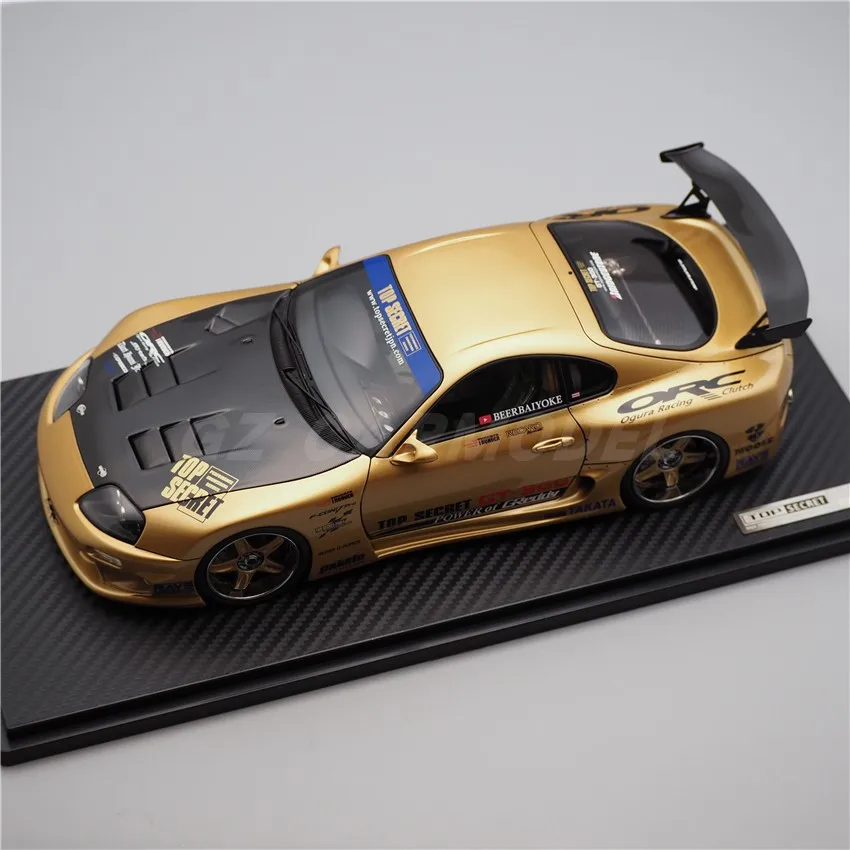 โมเดลรถจำลอง IG 1:18 TOP SECRET GT300 Supra A80 สีทอง IG3743 JDM รุ่นลิมิเต็ดอิดิชั่น ทำจากเรซิ่นและโลหะ ของเล่นสะสม