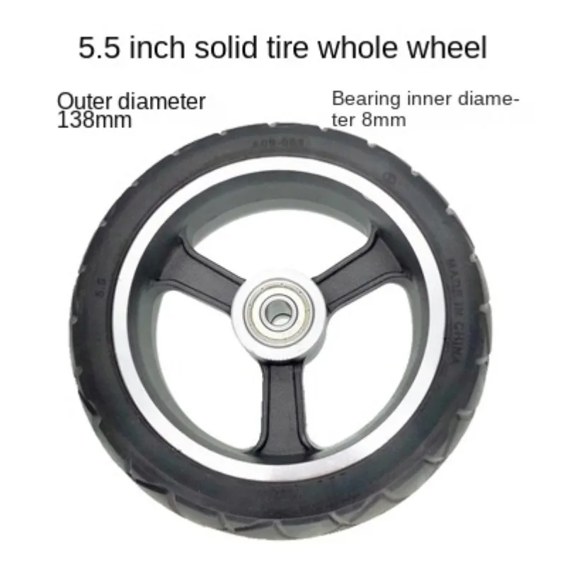 Carbon Fiber Electric Scooter 5-inch Solid Tire 6x2 5x1.5 145x40 Solid Tire 6.5x2 5.5x2