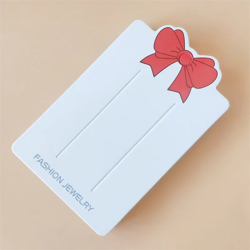 

50pcs 7.5*12cm Red Bow Hairclips Cards Hair Accessories Cardboard Display Card for diy Hair Clip Bow Hairpins Retail Tag Package