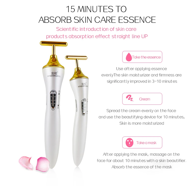 2025 Escultor facial Terapia de luz LED Bastone de belleza Masajeador facial con vibración de iones sónicos para estiramiento de la piel y estiramiento facial