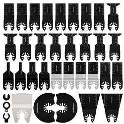 5to33Pcs Oscillating Saw Blades 20-88MM Multi-size Saw Blade High Carbon Steel Oscillating Blades Cutting Saw Blades with Gasket