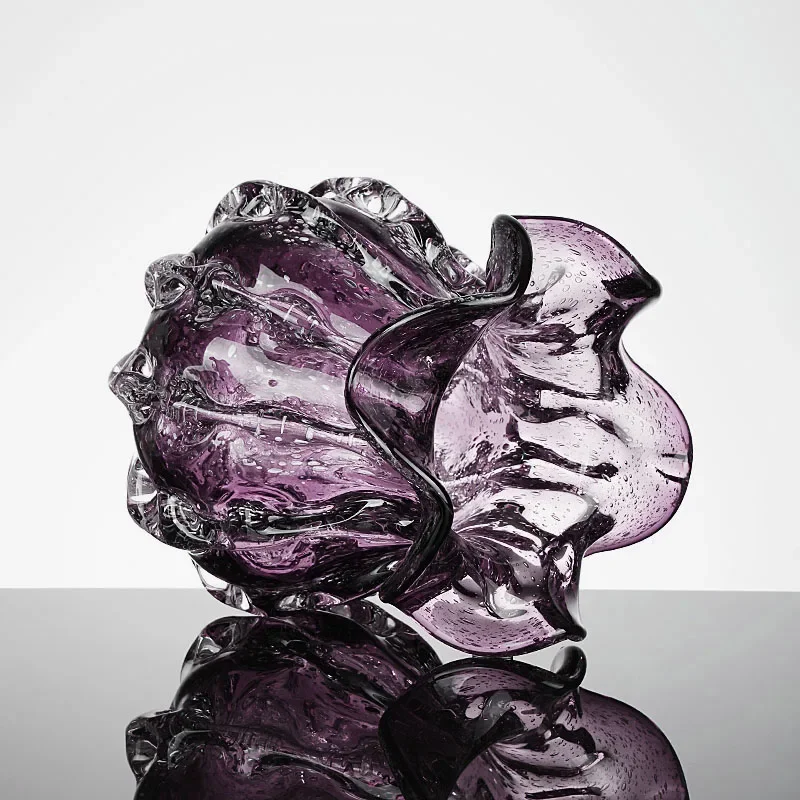 

U11Light luxury purple glazed vase retro creative lucky bag home art living room entrance vase ornament