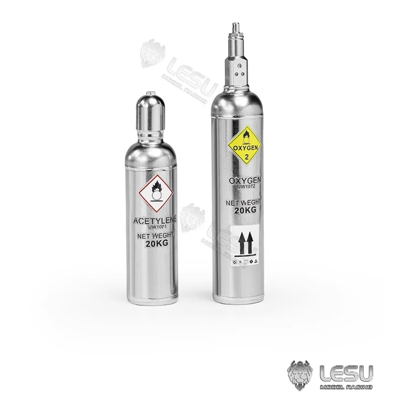 1/14 LESU Rvs Decoratie Tank DIY Model Onderdelen voor RC Hydraulische Vrachtwagen Auto Graafmachine Accessoires Speelgoed