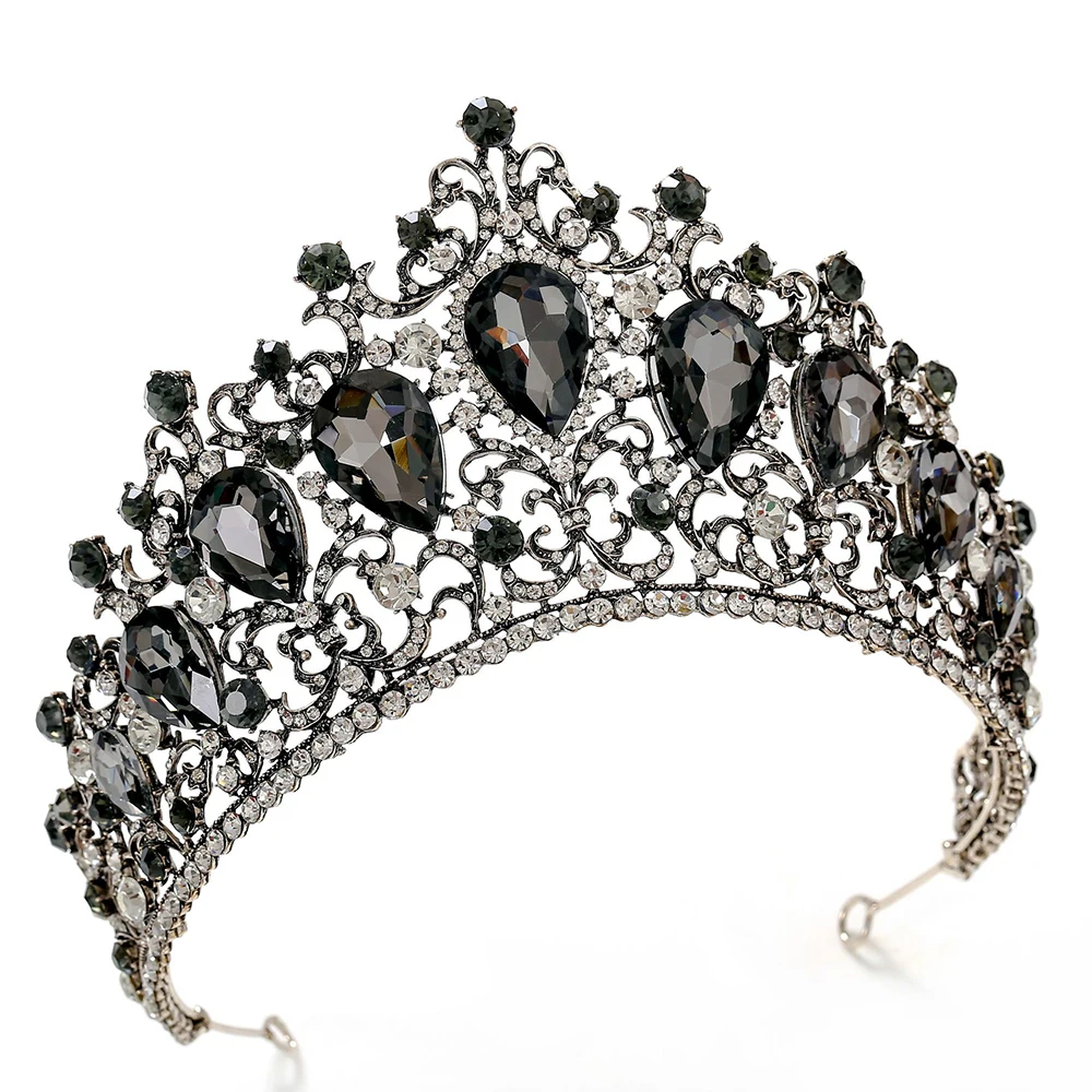 Graceful Big Crystal Tiaras for Brides Princess Diadem Party Prom Wedding Crown Hair Jewelry Bridal Head Accessories
