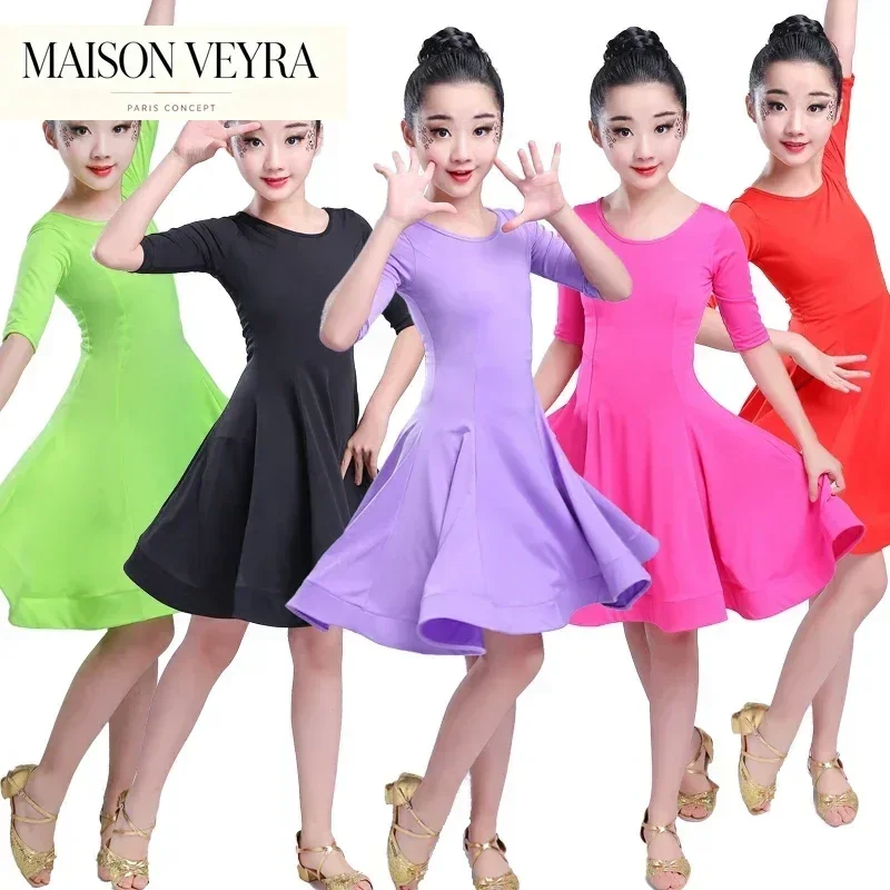 Girls Carnival Jazz dancewear costume Kids Modern Latin Ballroom Party Dancing Child Dress Dancing Dress Wear Clothes for Girls