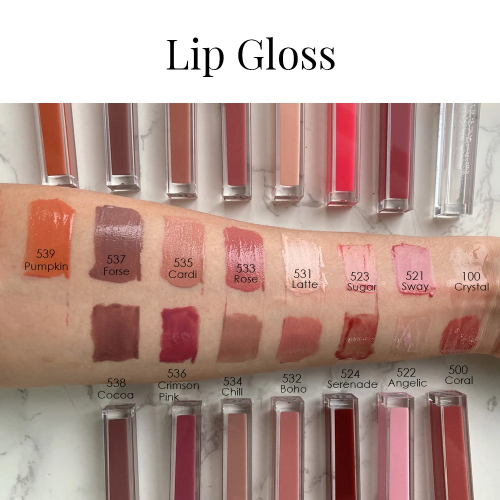 Nude Lip Gloss Private Label Pigment Vegan Makeup Lips Cosmetics Wholesale Drop Shipping Custom Logo  MOQ 30 Pieces Cruelty-free