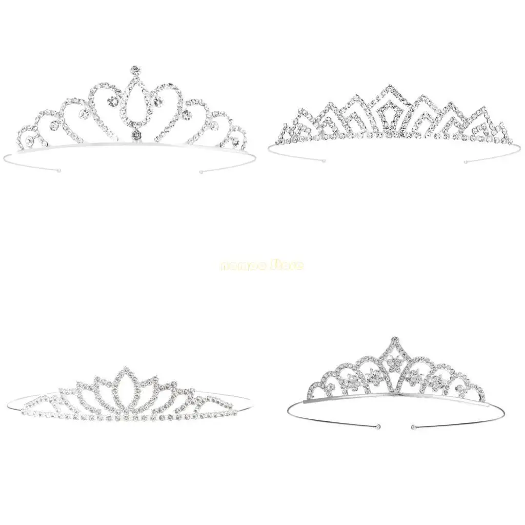 

31BF Luxurious Tiaras for Girls Queen Headpiece Hairband Elegant Wedding Gifts
