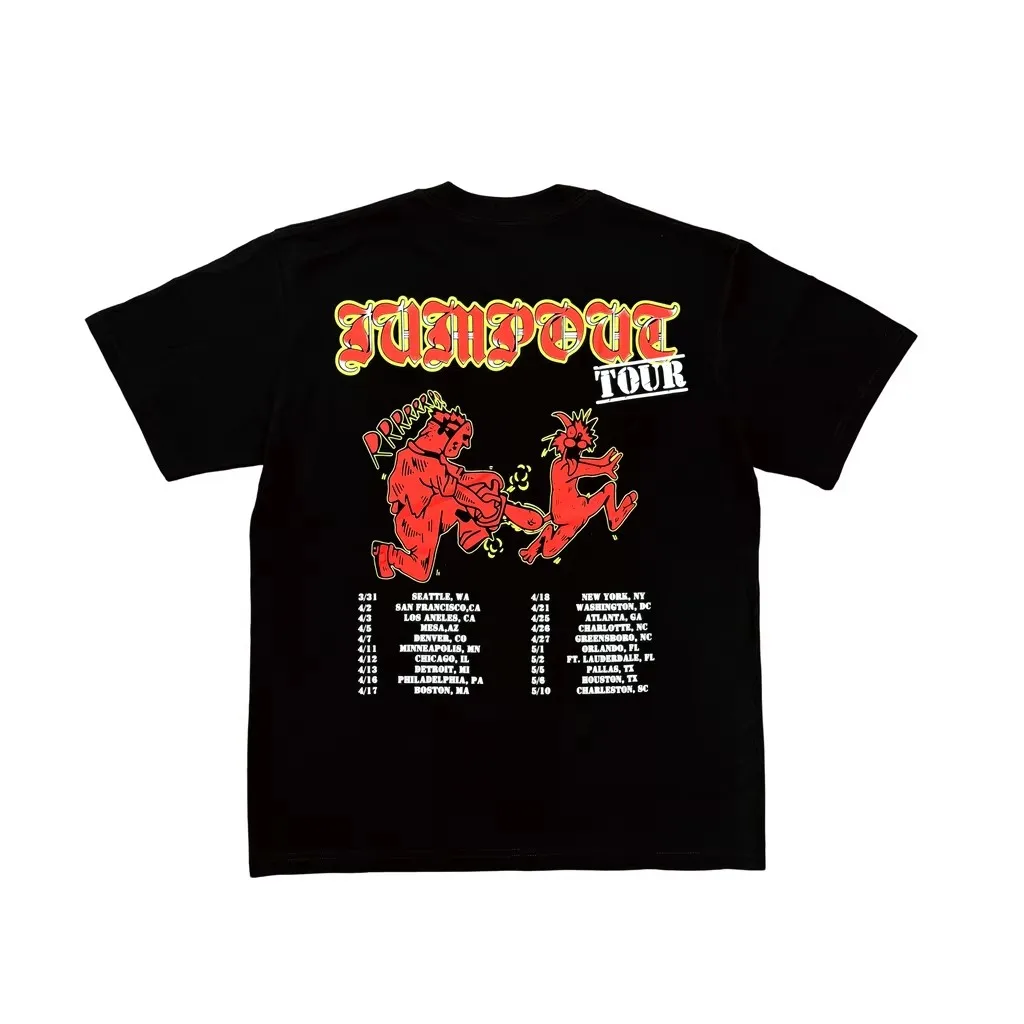 New Men Tour merch OSAMASON Black Skull Death T Shirts T-Shirt Hip Hop Skateboard Street Cotton T-Shirts Tee Top Opium E159