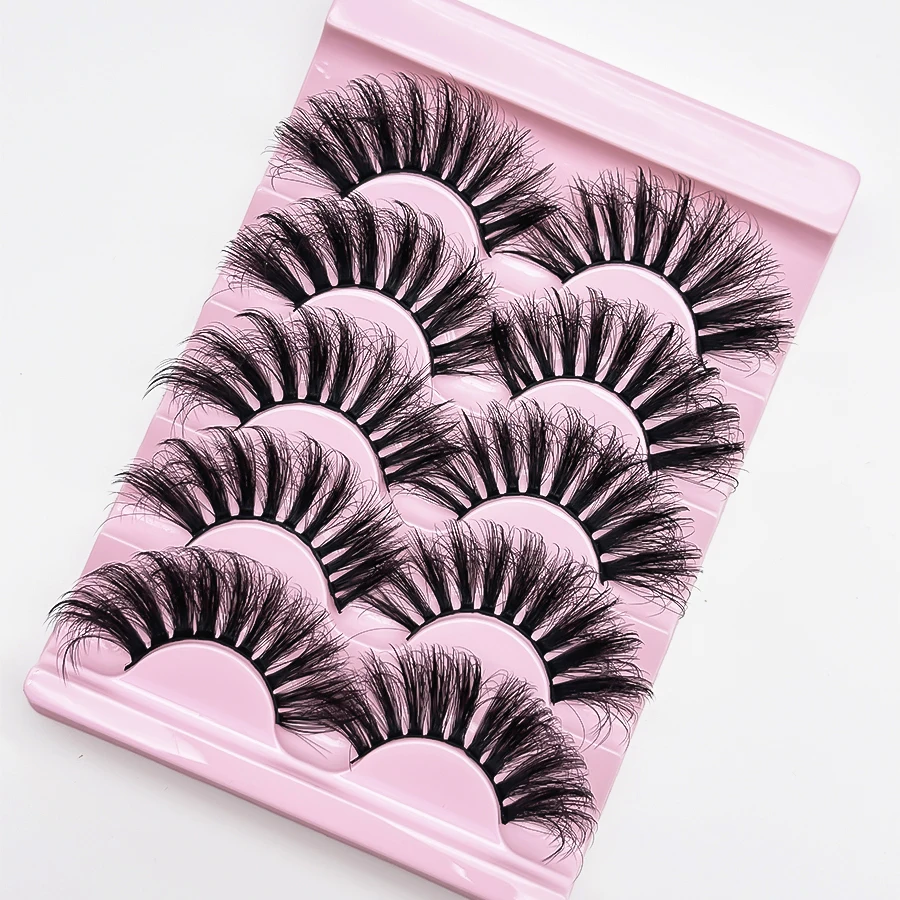 ขนตาปลอมฟู 5 คู่ ขนตาปลอมหนาแบบมิงค์ นุ่ม เป็นธรรมชาติ งอนเด้งสะดุดตา