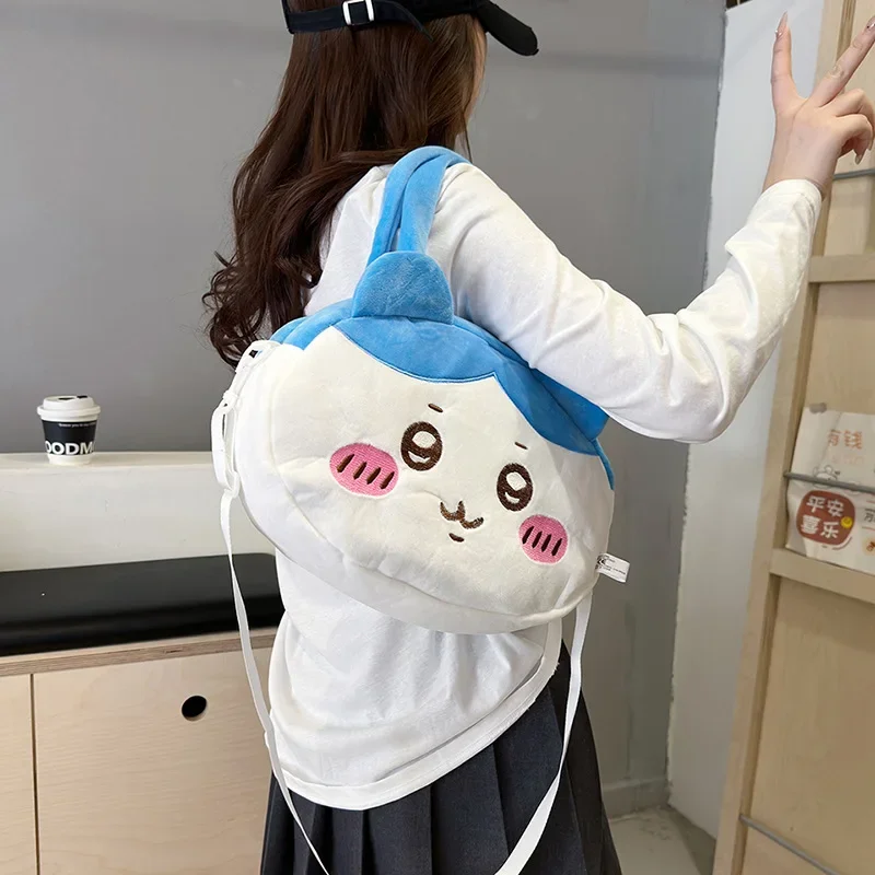 Pluszowa Torba Chiikawa Urocza Kreskówkowa Usagi Hachiware Plecak Duża Pojemność Torba na Ramię Prezent Urodzinowy dla Dziewczynki Anime Gadżet