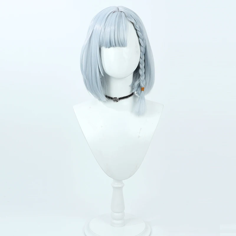 The Eminence In Shadow Beta Cosplay Costume Headwear Prop Wig Silver Gray Short Synthetic Hair