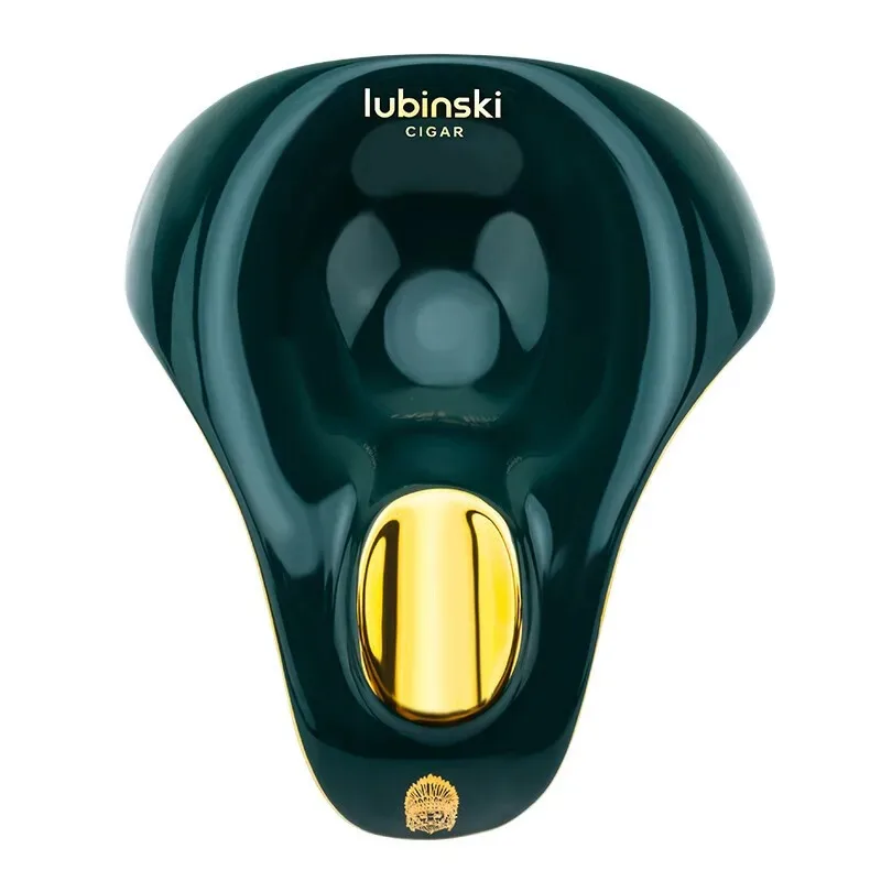 Lubinski Black Ceramic Cigar Ashtray: Sleek Design Cigar Holder, Perfect for Cigar Aficionados, Enhances Your Smoking Experience
