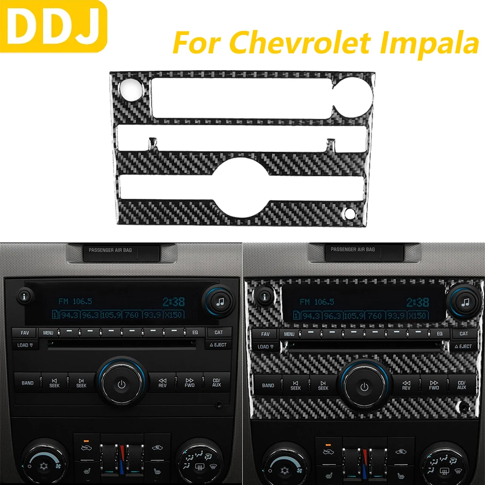 

Для Chevrolet Impala 2006-2013 углеродное волокно центральное радио CD панель управления декоративная крышка автомобильные аксессуары декоративная наклейка