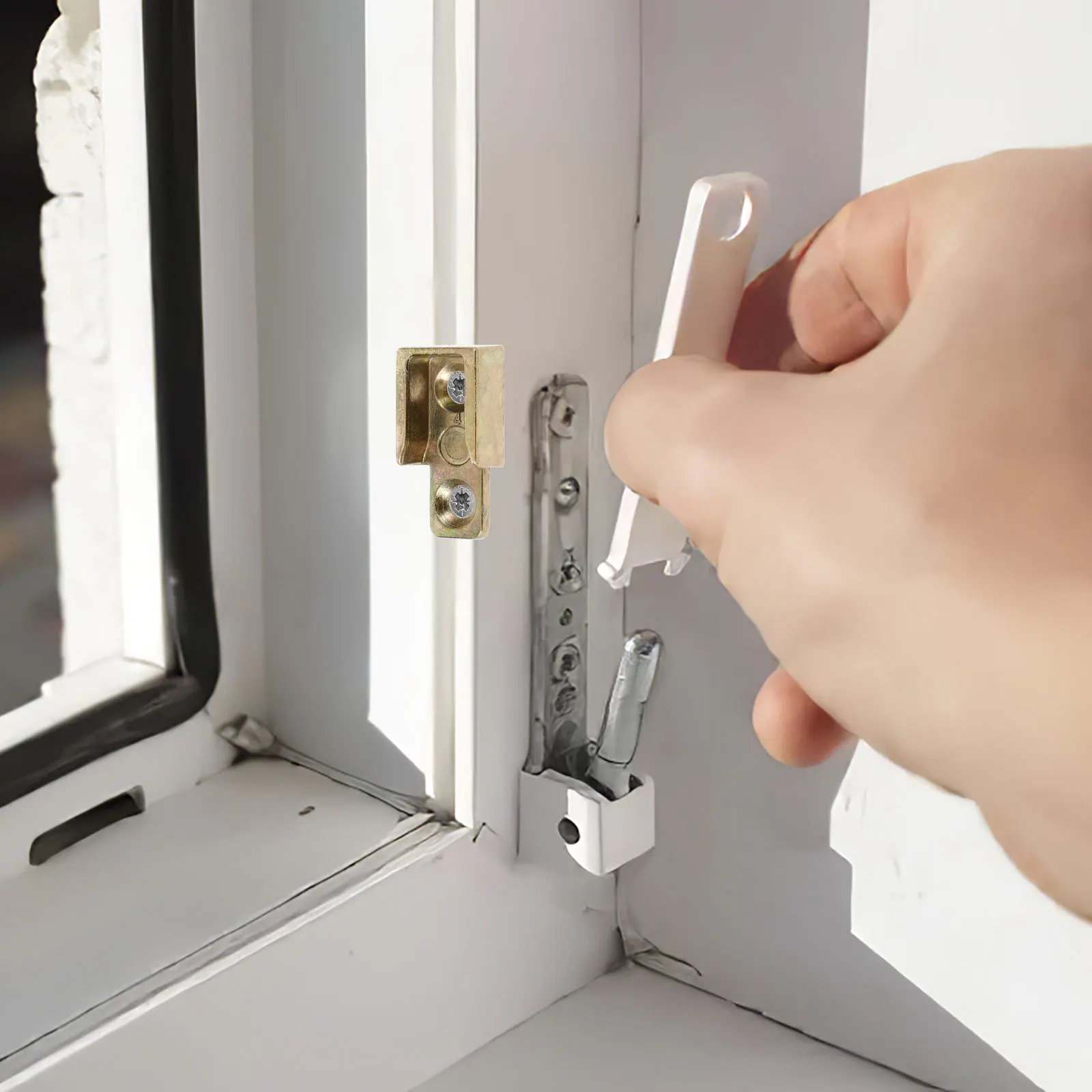 

Sash Replacement Strike Sliding Latch Part Durable Security Hardware Universal Fit Easy Installation Sash Lock