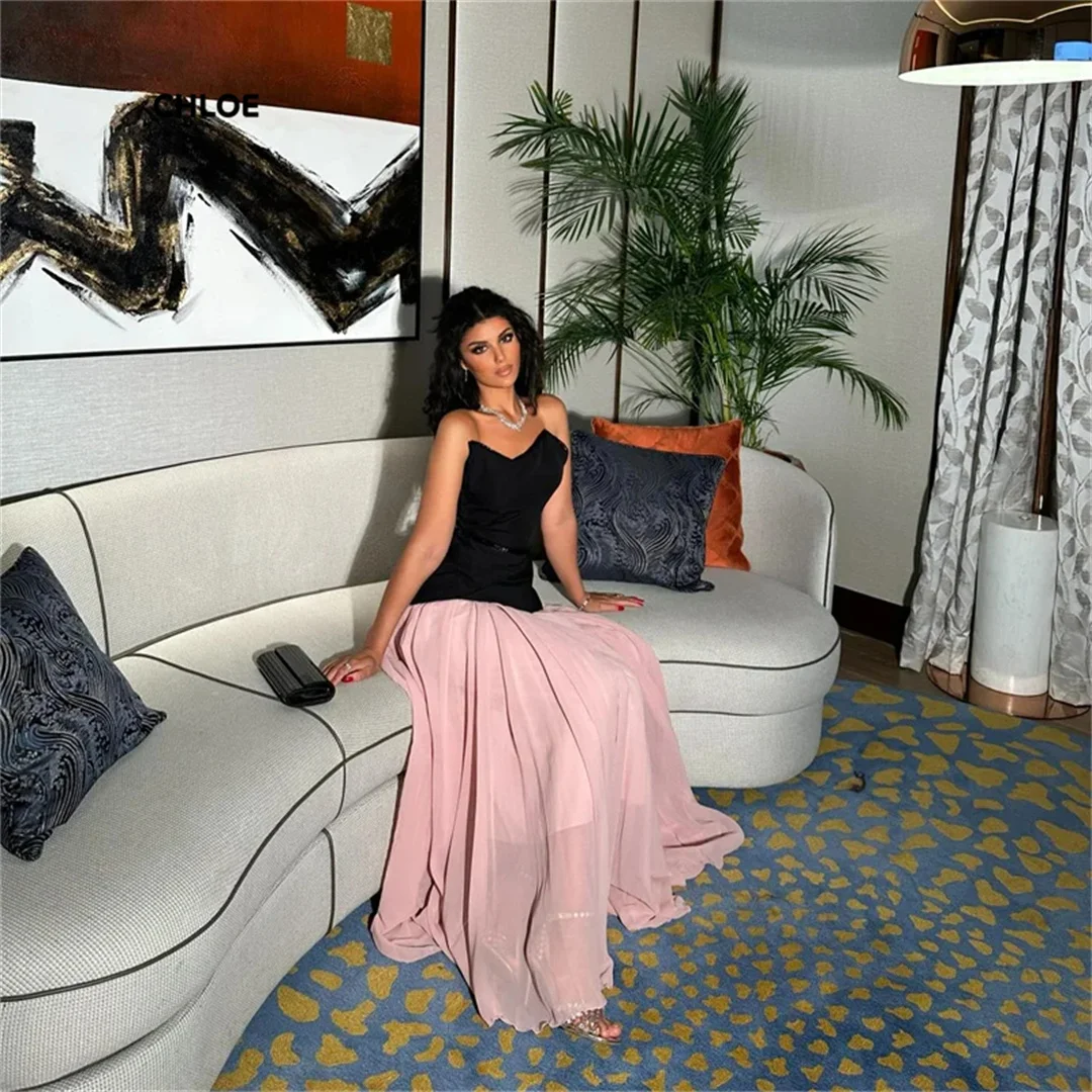 Line A Luxus-Abendkleid für Damen, maßgeschneidert, maßgeschneiderte Anlasskleider für besondere Anlässe, schulterfreier, ärmelloser Abschlussball