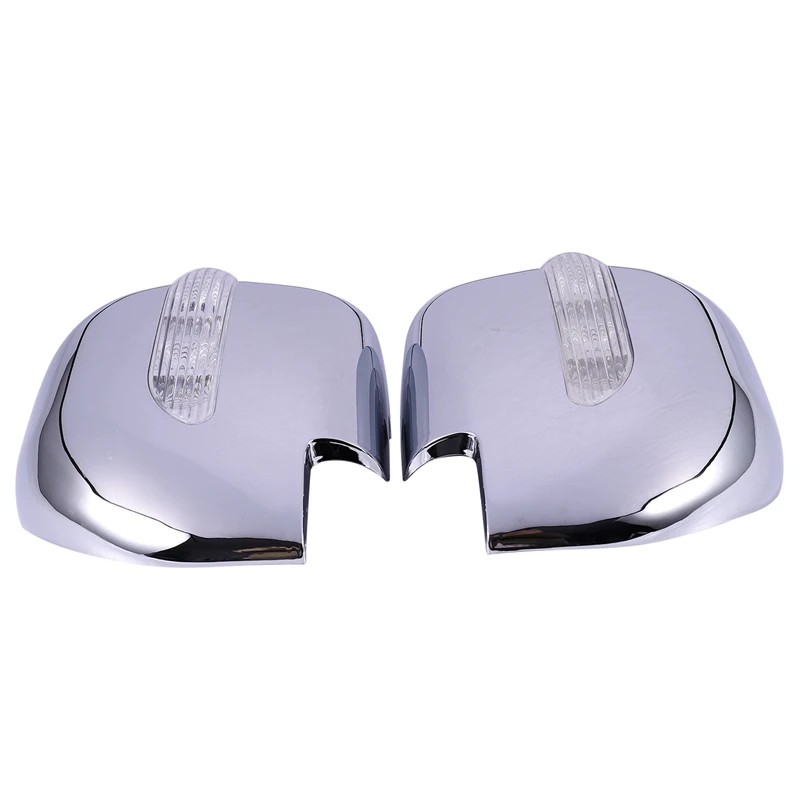 Car Door Mirror Covers With Led ABS Chrome Plated For Mitsubishi Pajero V73 2001