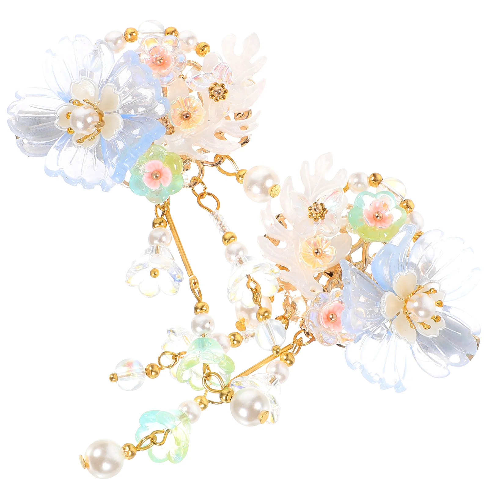 

Barrette Hair Clips Hanfu Accessories China Spring Festival Chinese Flower Hairpin