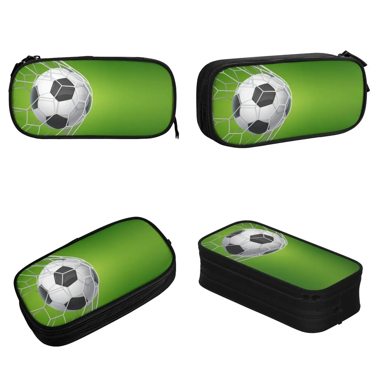 Creative Soccer Football Pencil Case Green Balls Sports Pencil Box Pen Holder Student Big Capacity Bags School Stationery