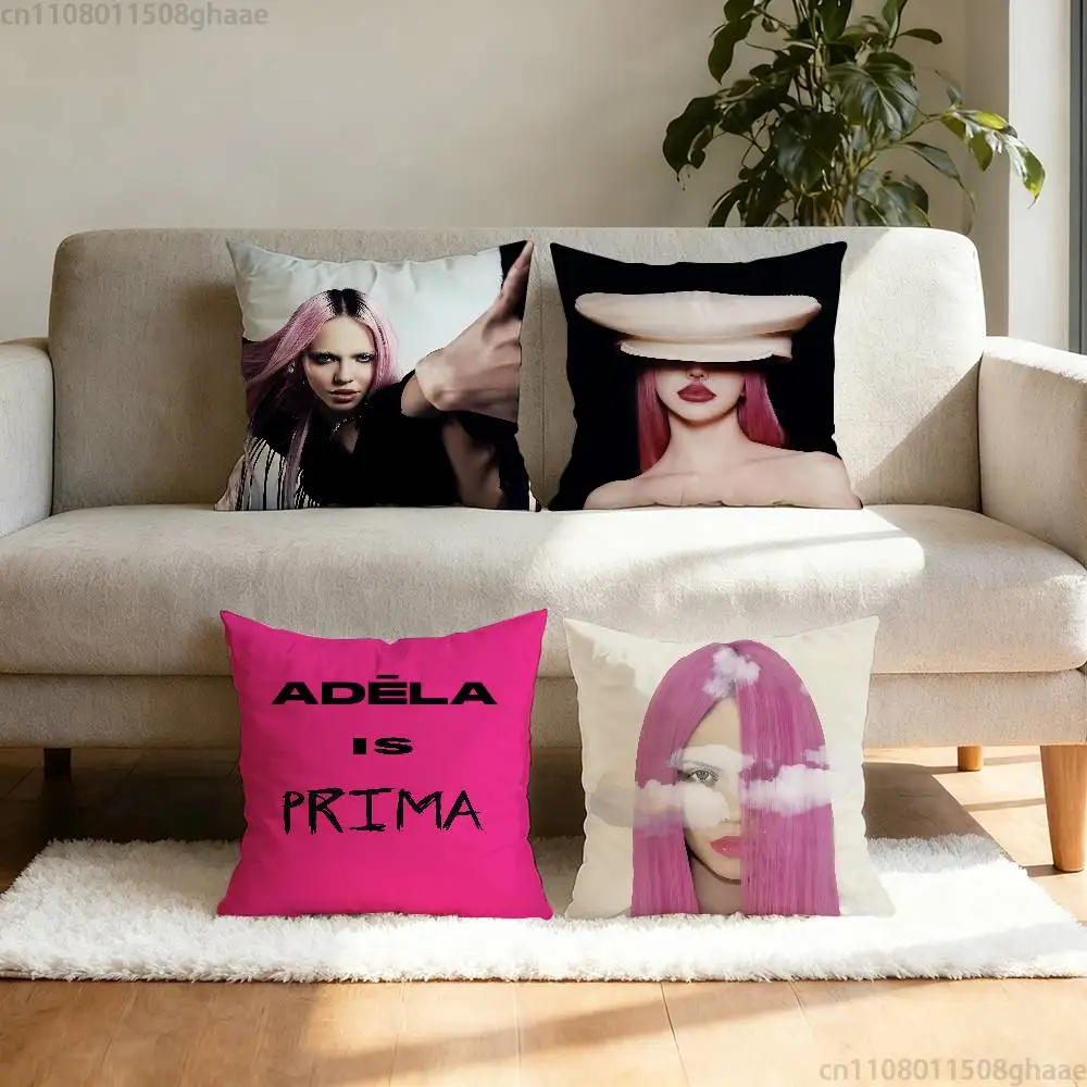 A-Adela prima Pillow Case Square Double-Sided Printing Short Plush Sofa Cushion Cover Bedroom Bedside Pillow