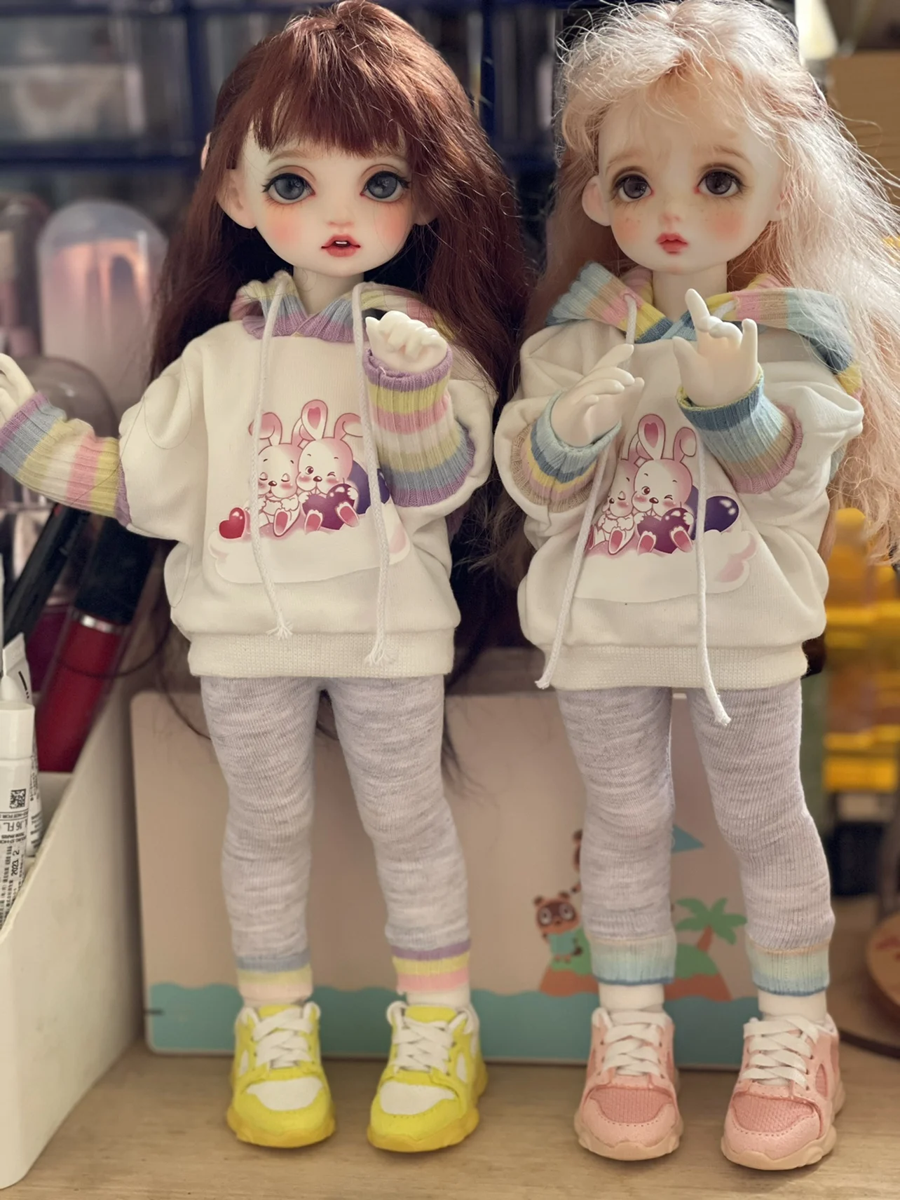 

BJD doll clothes are suitable for 1/3 1/4 1/6 size cute doll clothes 1/4 doll clothes 43cm doll accessories (2 colors)