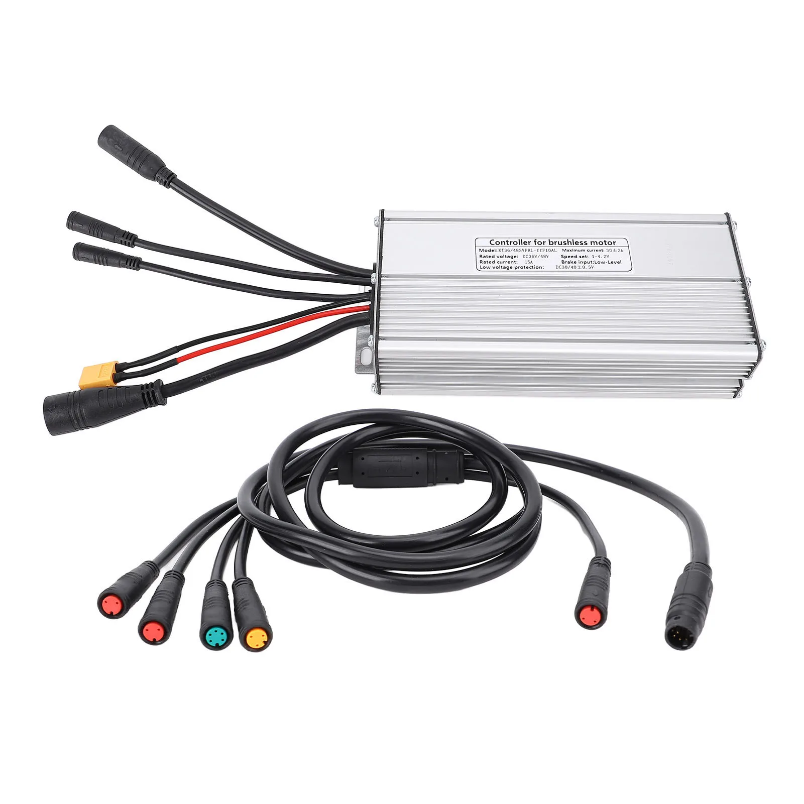 

Electric Bike Sine Wave Controller 30A Rain Proof Electric Bike Motor Speed Controller with 5 in 1 Cable for 36V 48V 1000W Motor