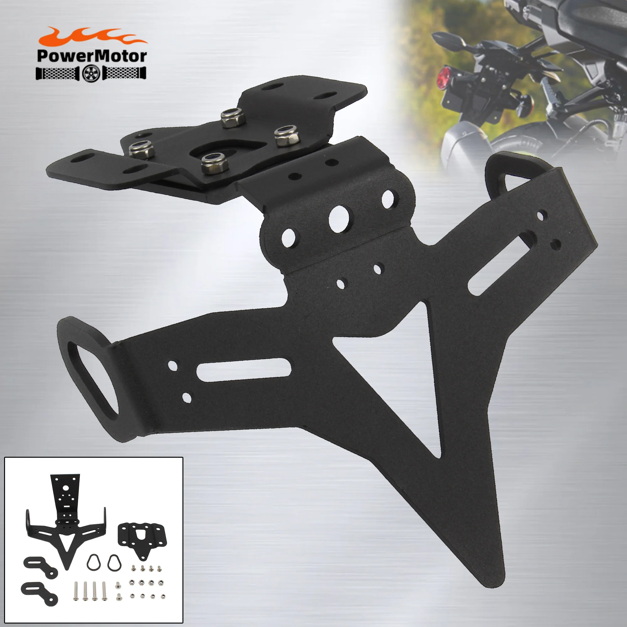 

For Yamaha MT-07/FZ-07 2013-2023 Motorcycle License Plate Holder Motorbike License Plate Bracket Moto Accesorios