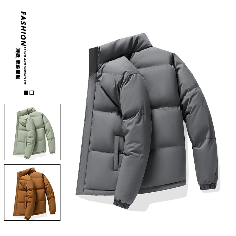 

Autumn Winter New Men's Puffer Jacket Warm Cotton Padded Parkas Men Clothing Outdoor Camping Water Repellent Fashion Casual Coat