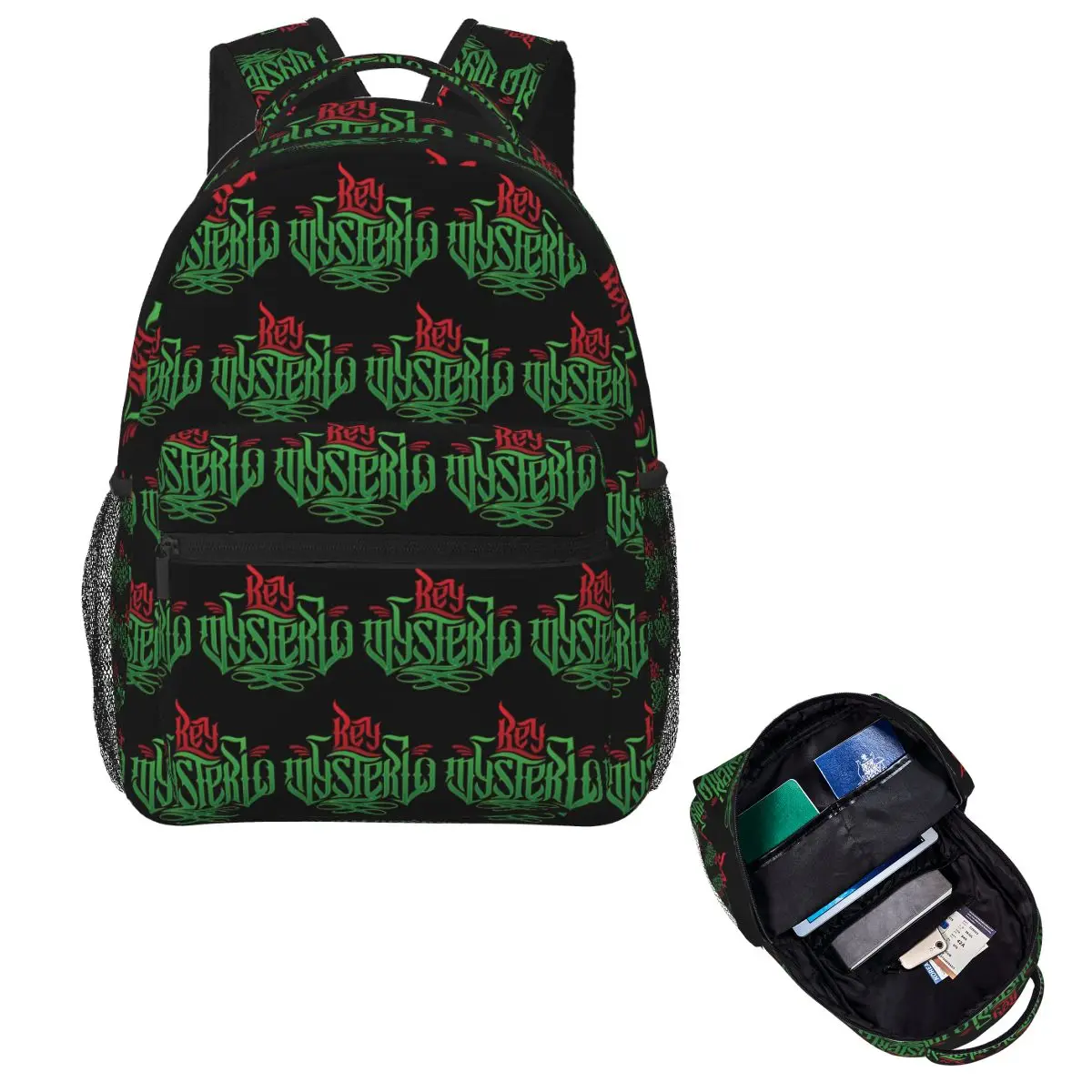 Wrestler Rey Mysterio Student Backpack School Bag Hiking Travel Daypack for Boys Girls Fashion Bookbag Shoulder Bags