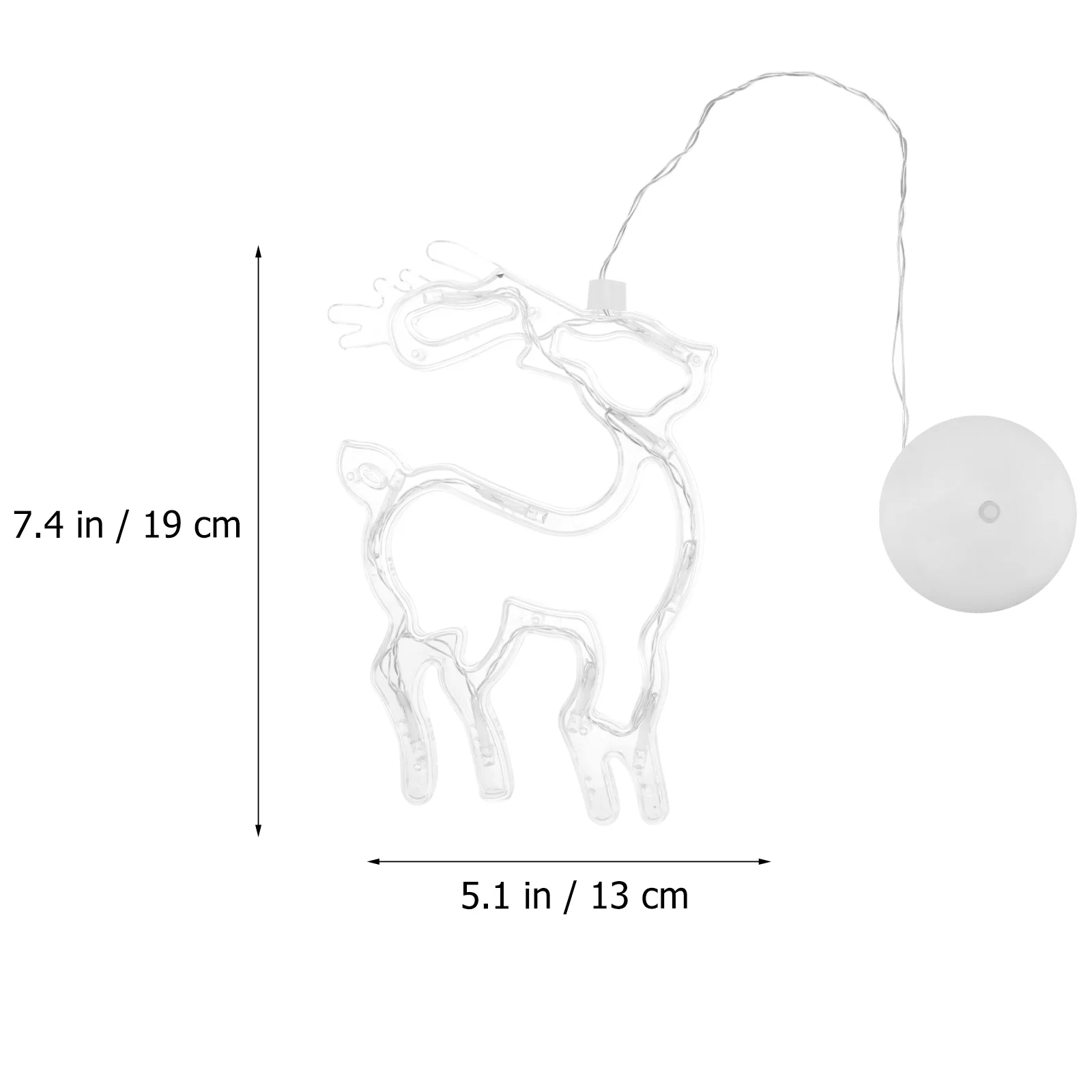 Elk Style Led Window Lights Operated Hanging Decor For Indoor Christmas Party Home Wedding Decoration Pure White