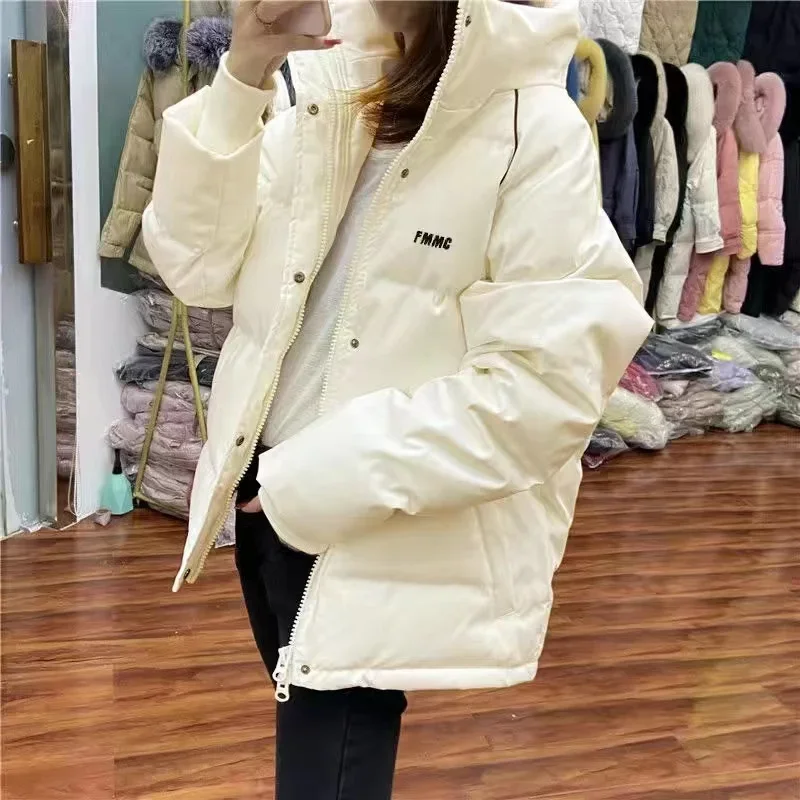 2023 women\'s parka coat fashion basic cotton down jacket winter fashion soft and thick leisure stand-up collar women\'s jacket