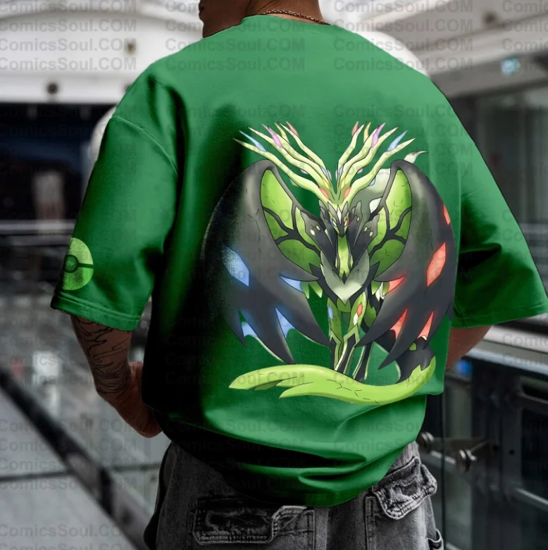 

Official Pokémon Anime Co branded T-shirt Fitness Sports Anime unisex Kei style retro breathable quick drying T-shirt