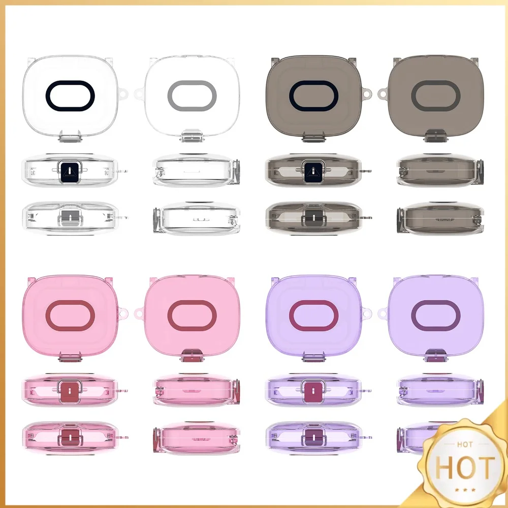 Metal Carabiner Earbuds Case for OpenFit Pro TPU One-piece Cover Snap Lock Anti-drop Anti-scratch