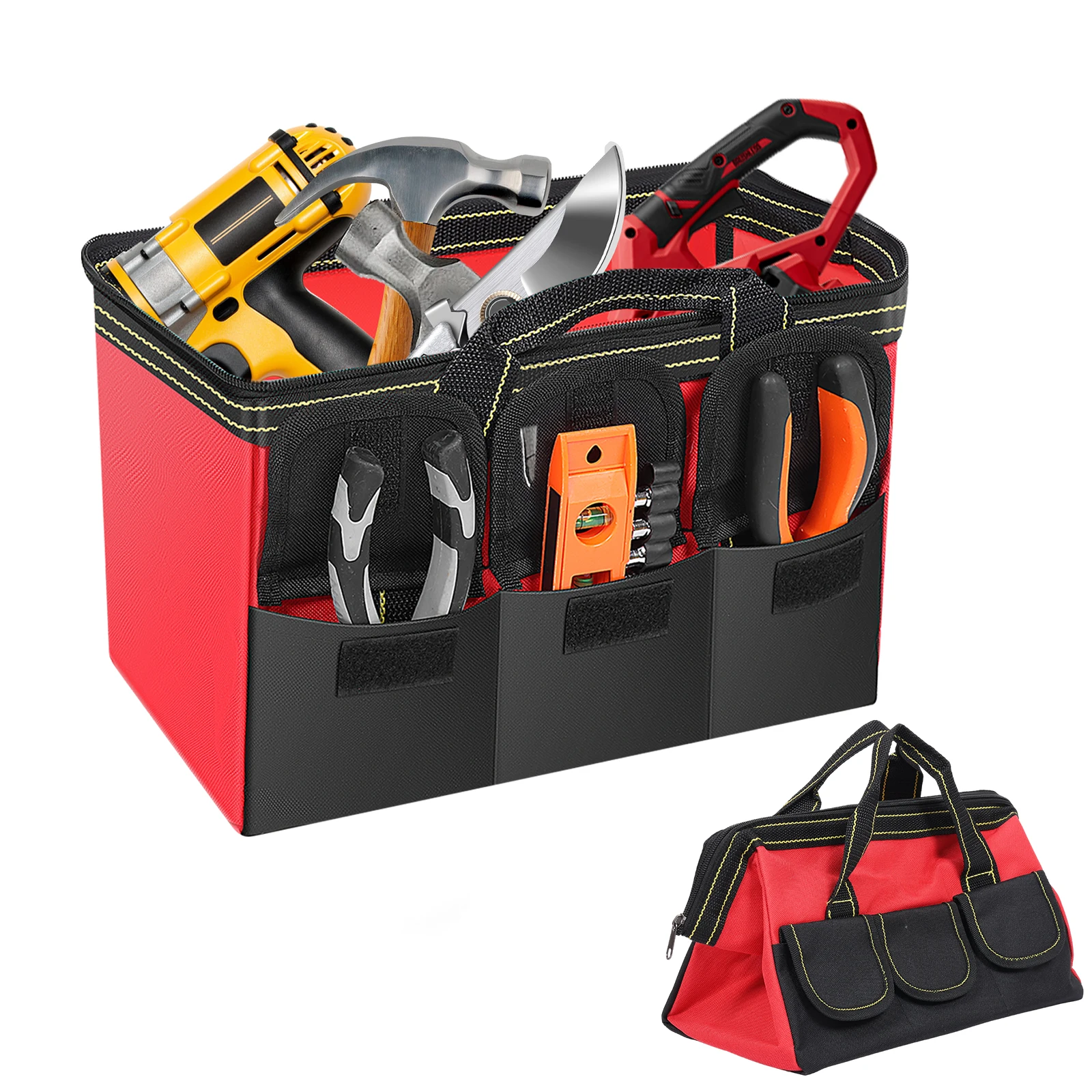 

Многофункциональная сумка для инструментов из ткани Оксфорд 13/16 дюймов, портативная сумка для хранения инструментов электрика, многофункциональные сумки для инструментов для DIY и мастеров