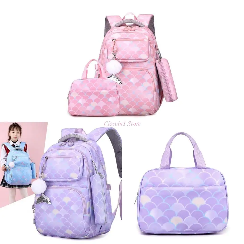 

Y1UB Convenient Backpack Lunch Bag and Pencil Case for School and Outdoor Activities