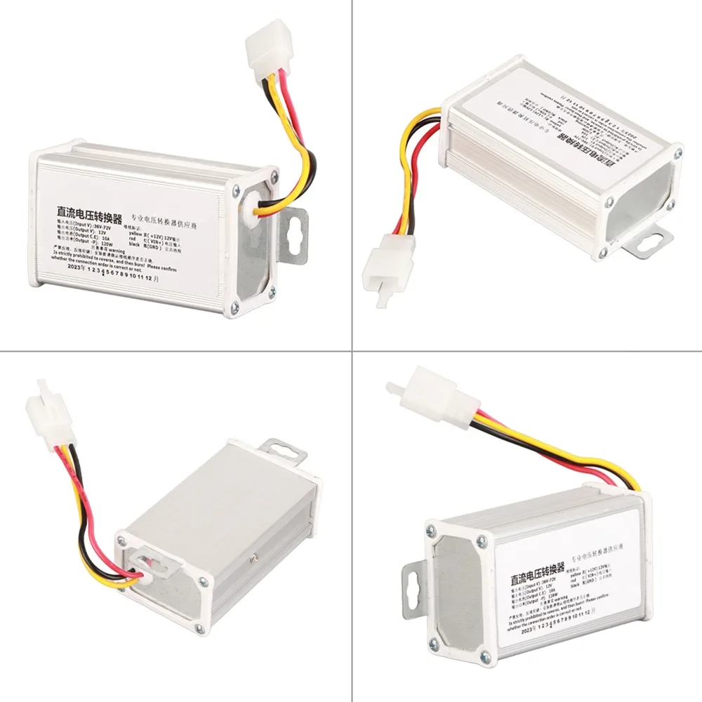 

36 В-72 В входной преобразователь постоянного тока 10 А ток 12 В выходное напряжение трансформатор 120 Вт понижающий преобразователь мощности электрический велосипед